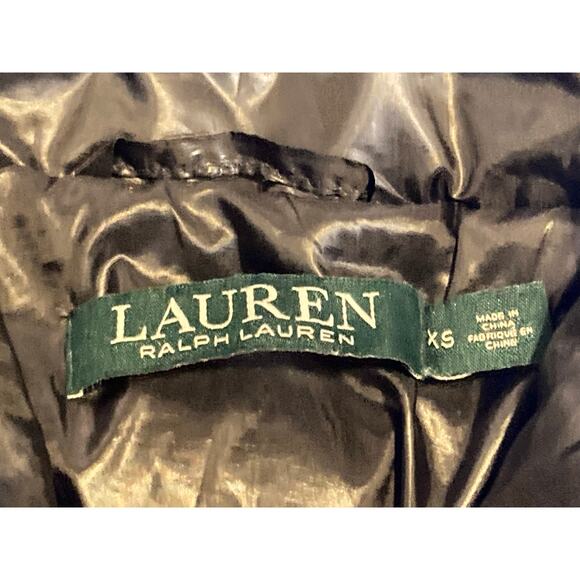 Ralph Lauren Womens Puffer Coat Jacket Extra Small Black Red Stripe Plaid - Picture 6 of 11